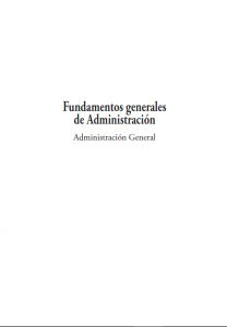 Fundamentos generales de Administración